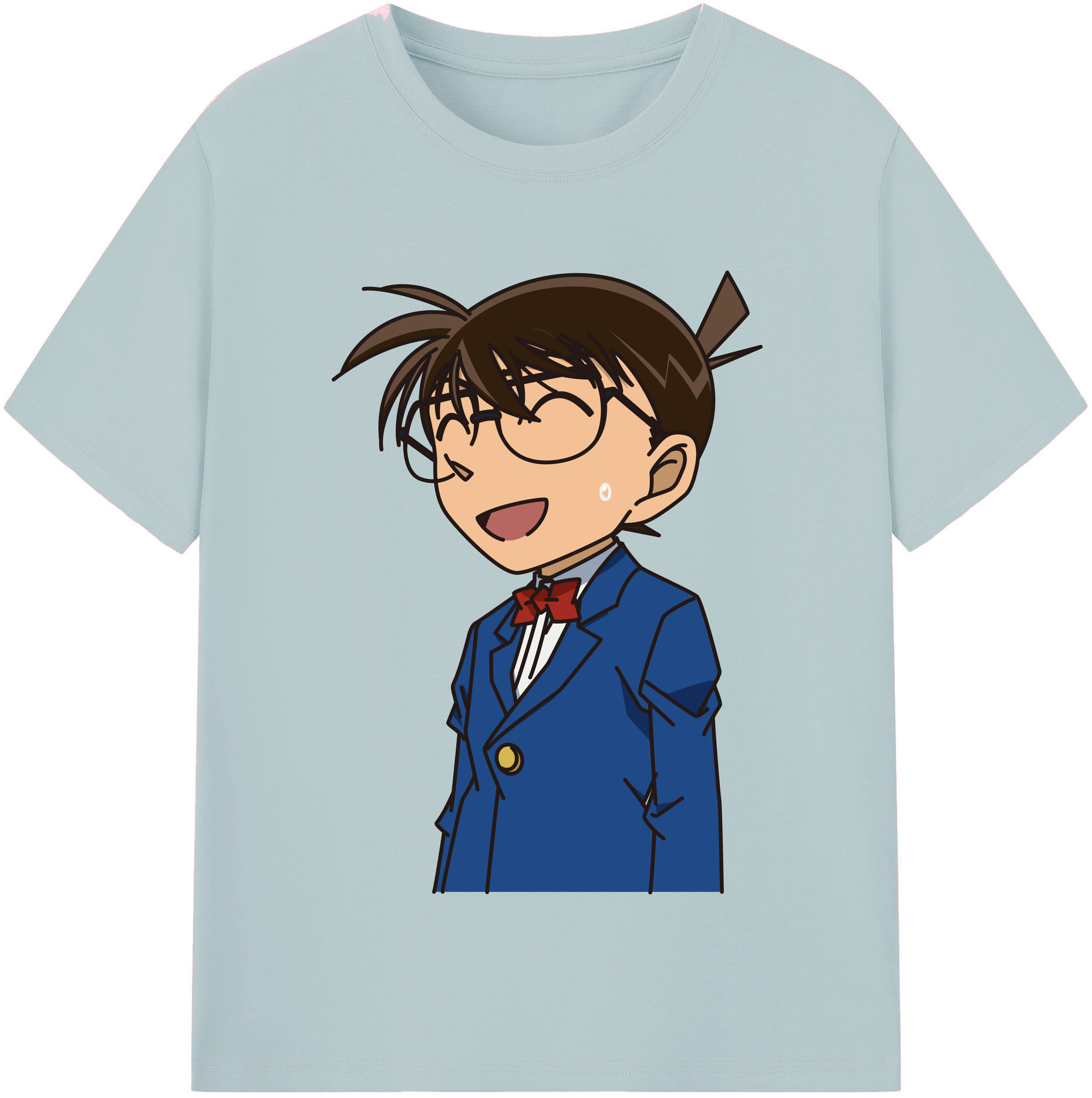 （画像用） 名探偵コナン 江戸川 コナン Detective Conan Conan Edogawa 綿100％半袖Tシャツ（フロントプリント）